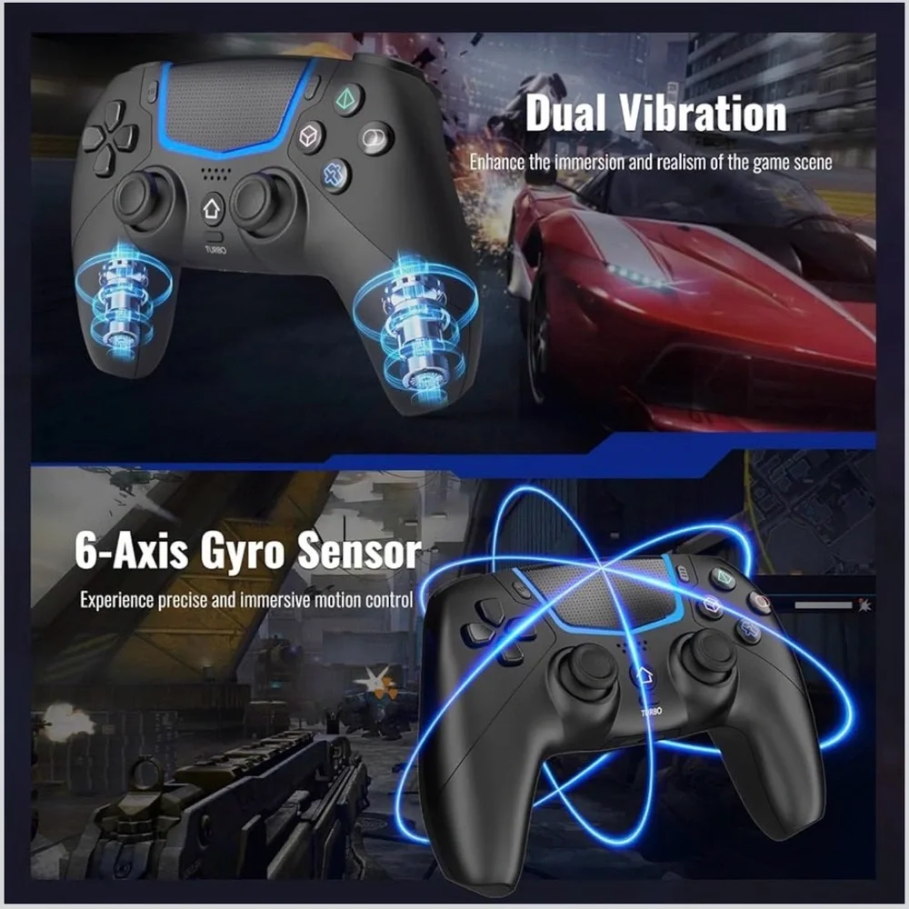 NIB BETMI Wireless Gaming Controller PS-5/Pro/Slim/PC Bluetooth,Joysticks,Black